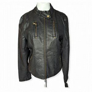 𝅺CALVIN Klein Faux Leather Jacket‎